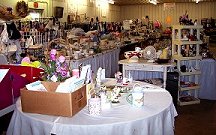 Long aisles of gently used goods.